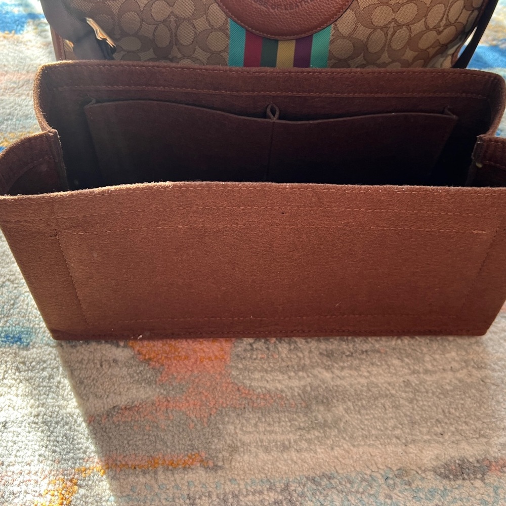 Coach Brown and Multicolor Tote Bag - Picture 8 of 12